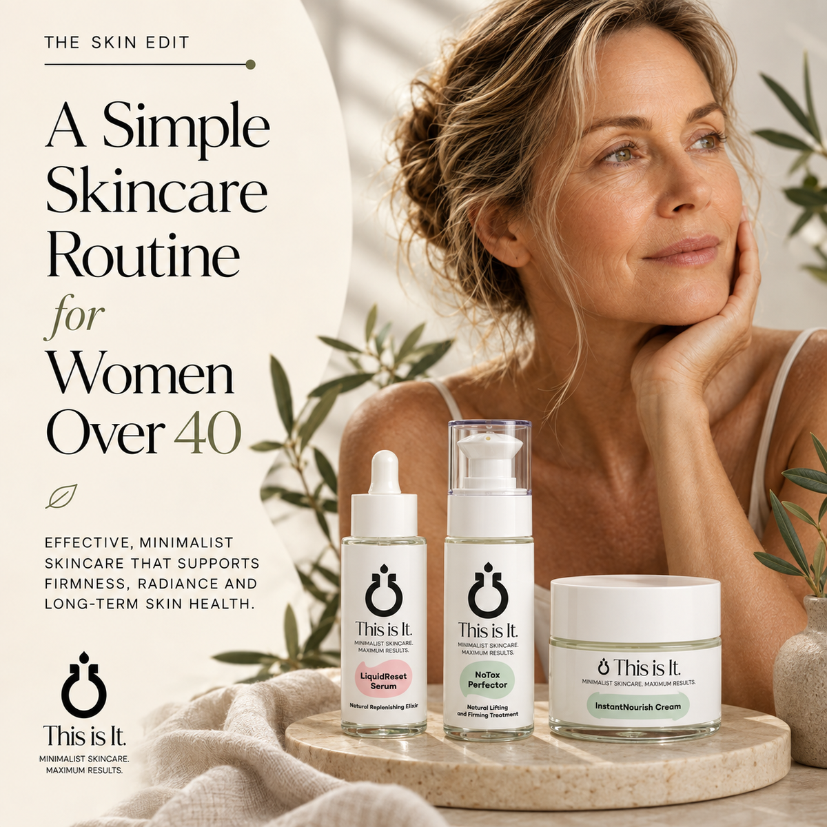 A Simple Skincare Routine for Women Over 40